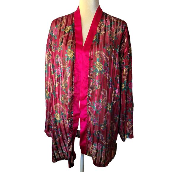 Victoria's Secret Vintage Gold Tag Sheer Silky Sleep Shirt Size Large - Picture 1 of 7